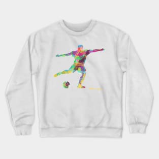 Soccer Player Silhouette Crewneck Sweatshirt